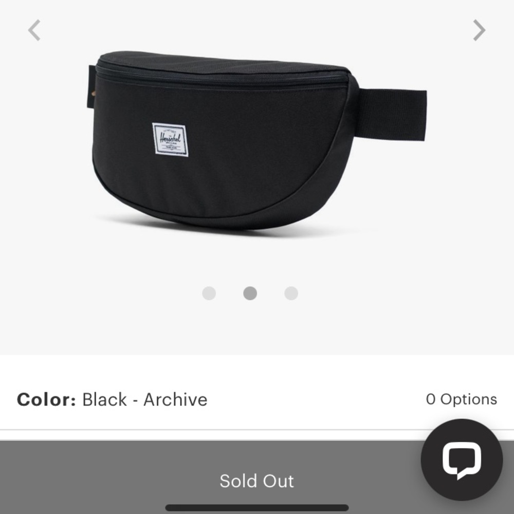 Herschel “Sixteen” hip pack/Fanny pack, NWT, black